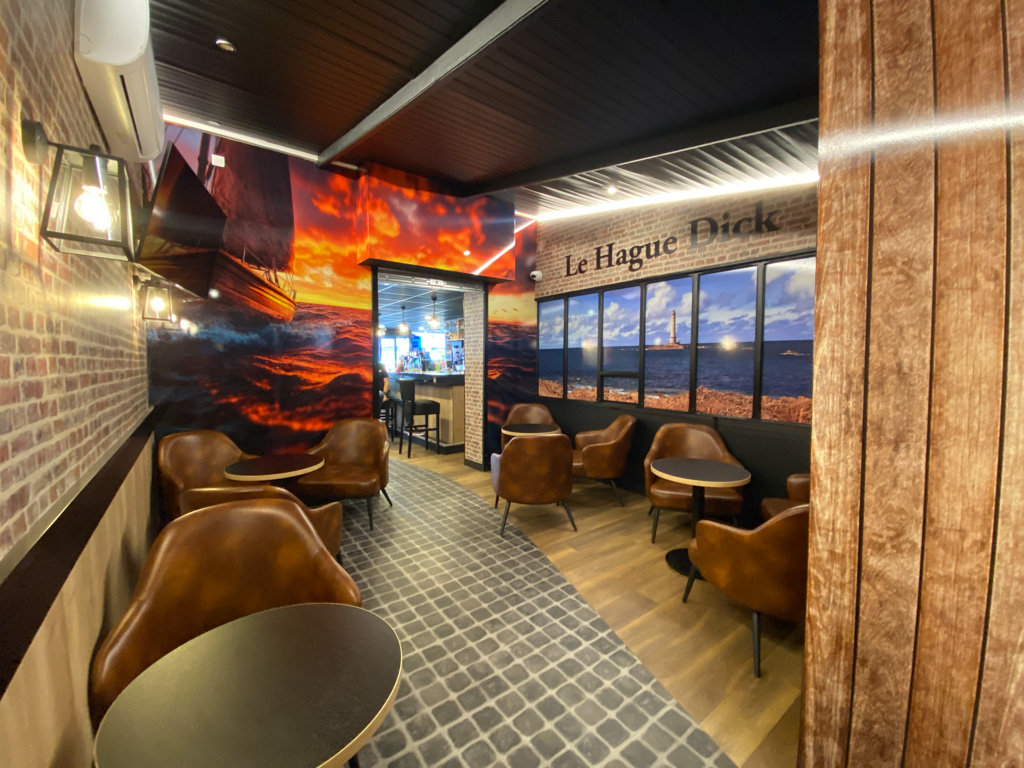 Habillage mural photo bar tabac