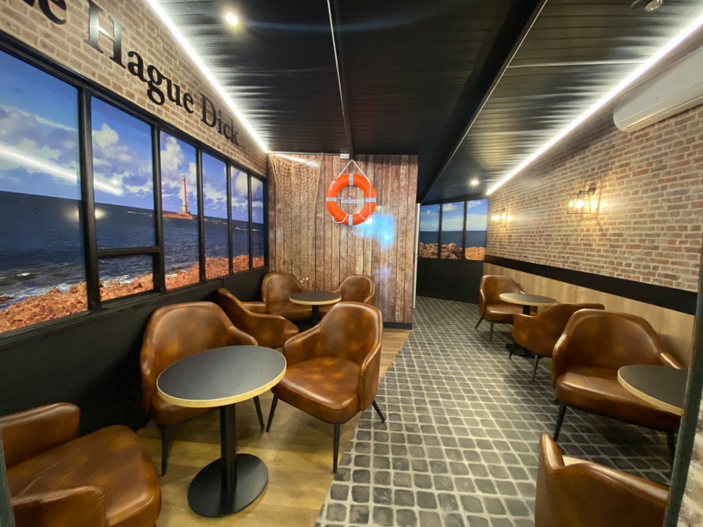 Habillage mural photo bar tabac